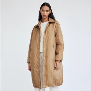 Aritzia TNA Coaches Jacket Long in Blue